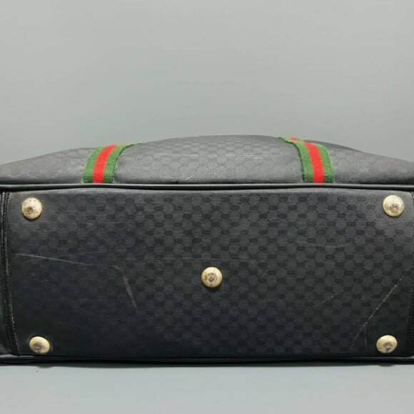 Gucci Micro GG Sherry Line Boston Bag PCV x Leather Large Capacity Unisex Model - Picture 5 of 10